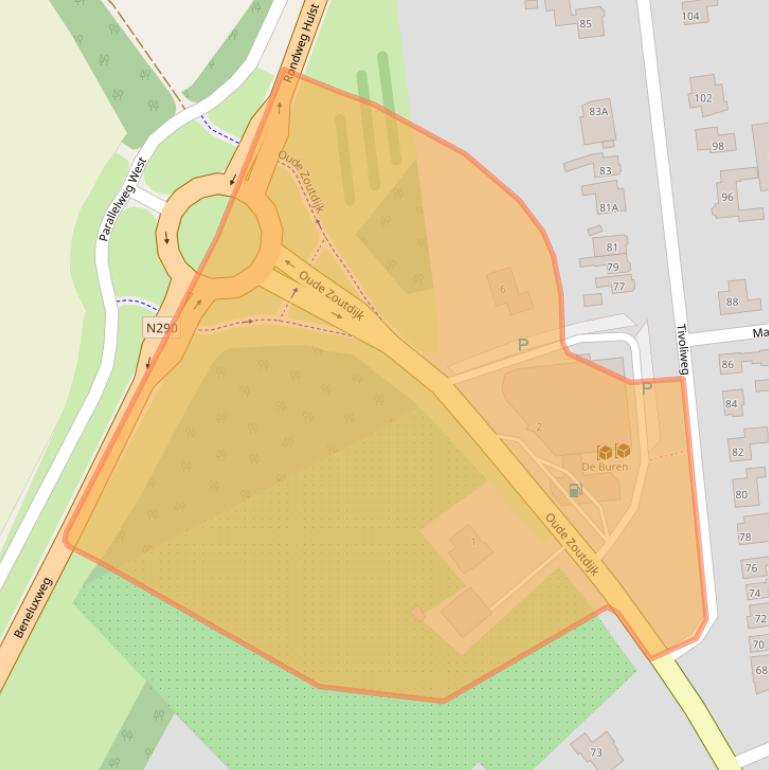 Kaart van postcodegebied 4561HP.