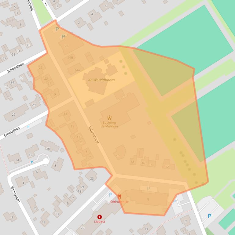 Kaart van postcodegebied 4561HW.