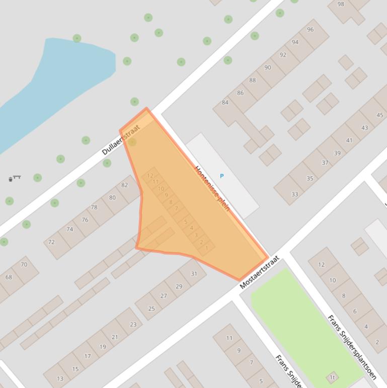 Kaart van postcodegebied 4561HZ.