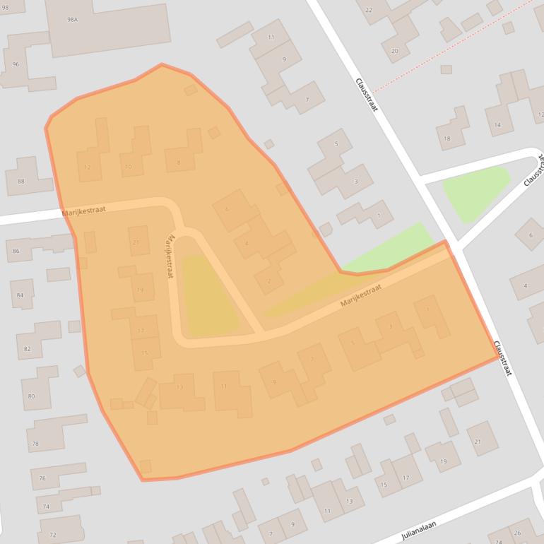 Kaart van postcodegebied 4561JE.