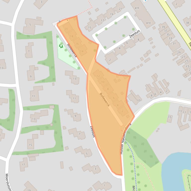 Kaart van postcodegebied 4561JS.