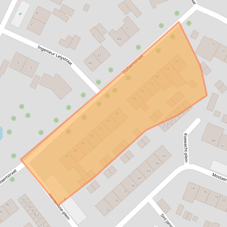 Kaart van postcodegebied 4561KD.