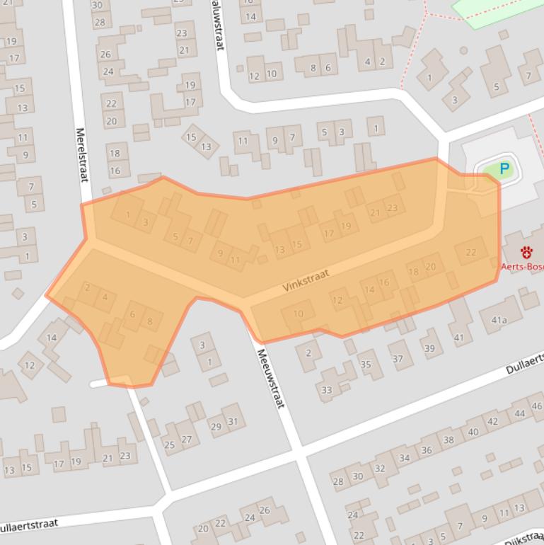 Kaart van postcodegebied 4561KG.