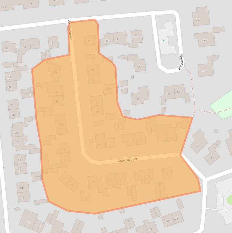 Kaart van postcodegebied 4561KL.