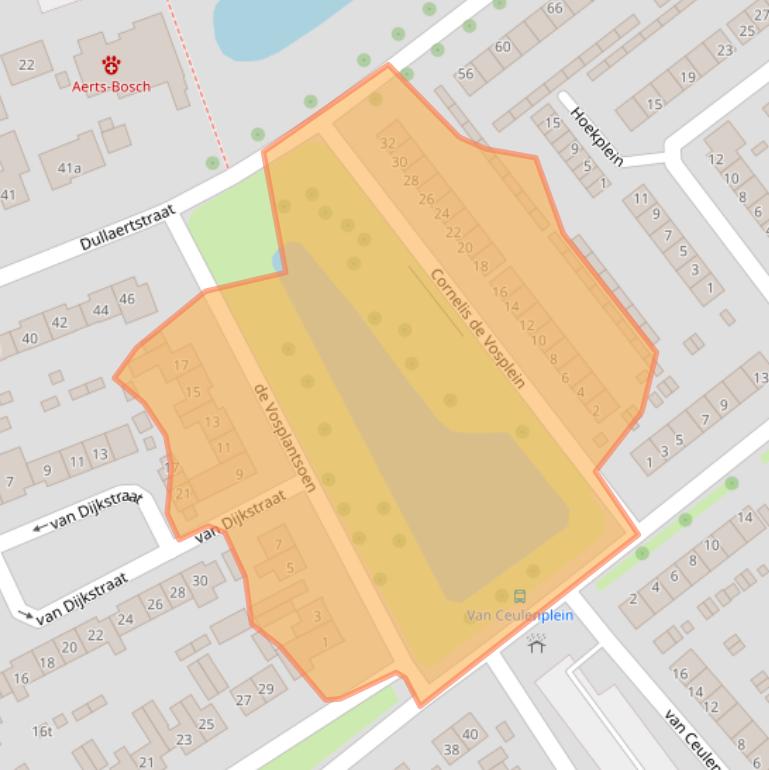 Kaart van postcodegebied 4561LA.