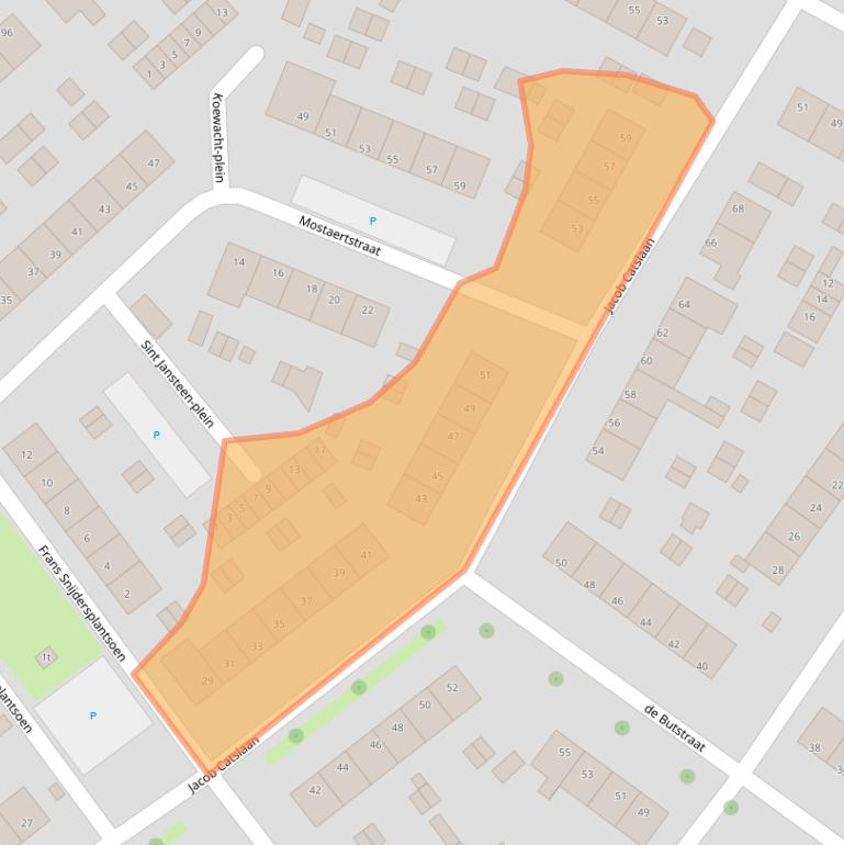 Kaart van postcodegebied 4561LJ.