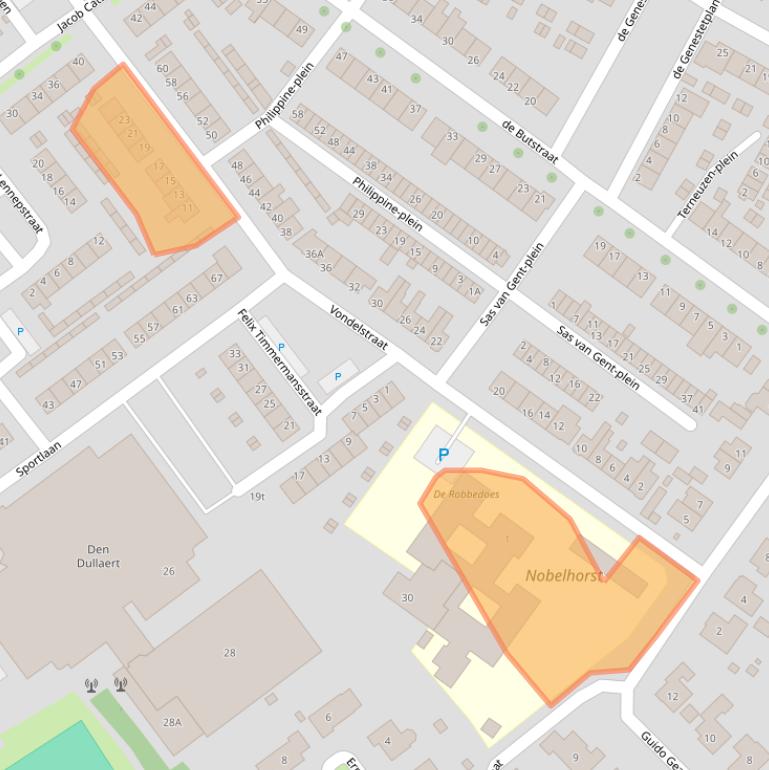 Kaart van postcodegebied 4561LN.