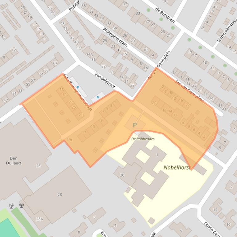 Kaart van postcodegebied 4561LP.