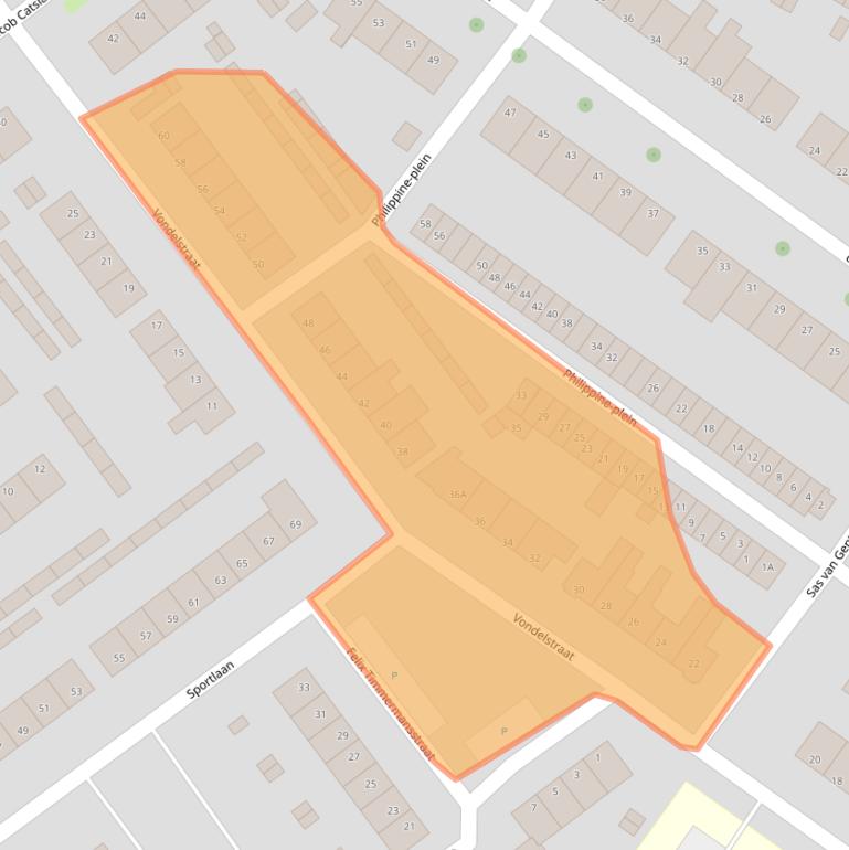 Kaart van postcodegebied 4561LR.