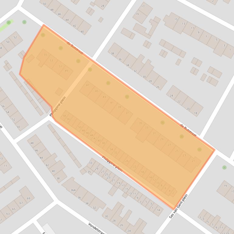 Kaart van postcodegebied 4561LT.