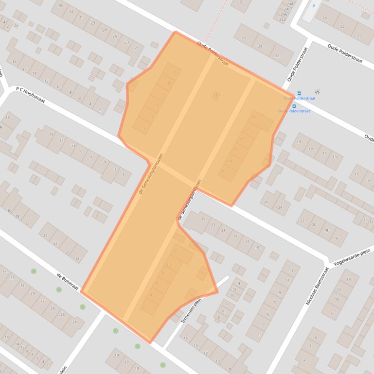 Kaart van postcodegebied 4561LW.