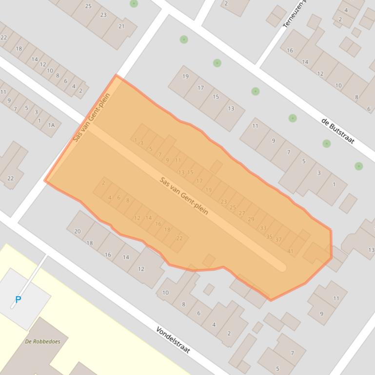 Kaart van postcodegebied 4561LX.