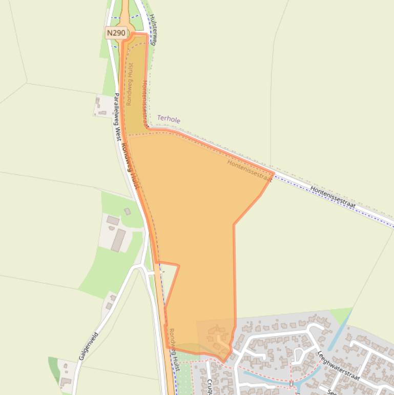 Kaart van postcodegebied 4561MP.