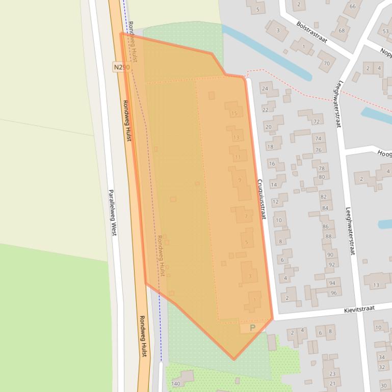 Kaart van postcodegebied 4561MT.