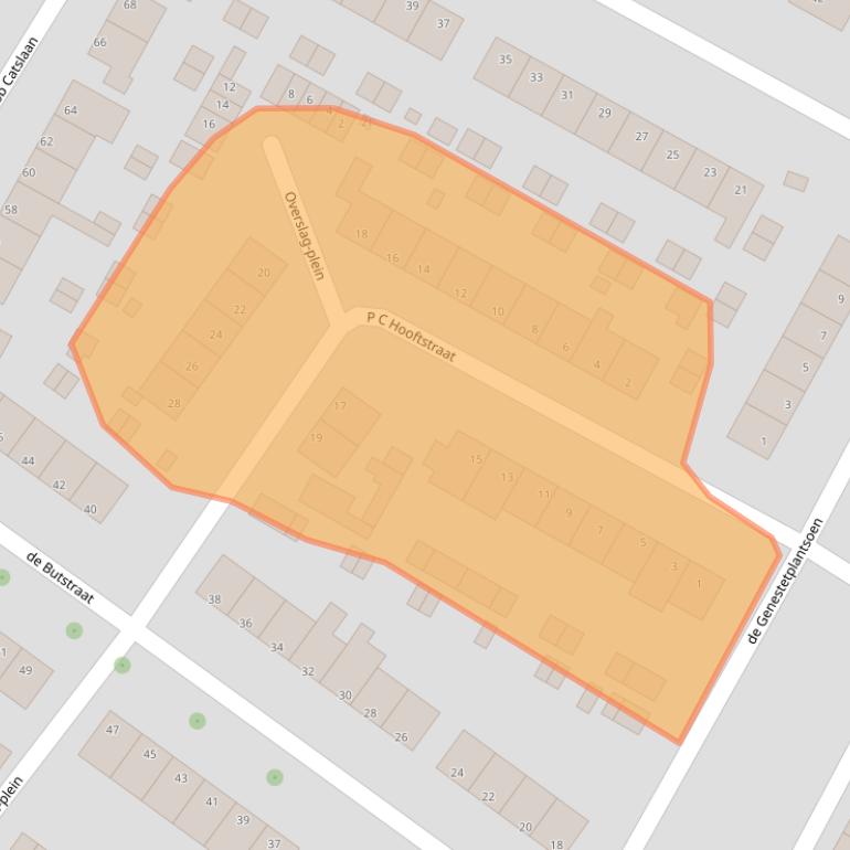 Kaart van postcodegebied 4561NB.