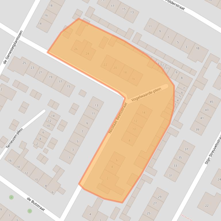 Kaart van postcodegebied 4561ND.