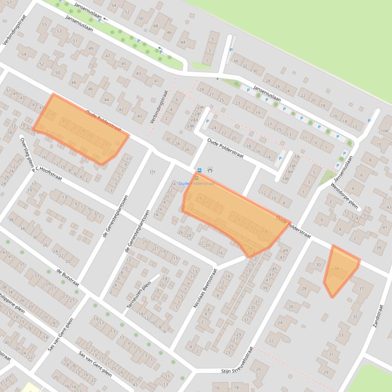 Kaart van postcodegebied 4561NE.