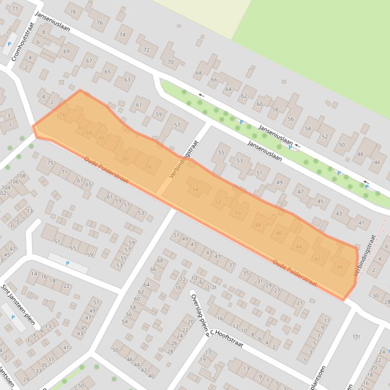 Kaart van postcodegebied 4561NJ.