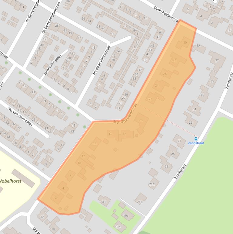 Kaart van postcodegebied 4561NR.