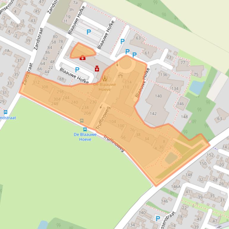 Kaart van postcodegebied 4561NT.