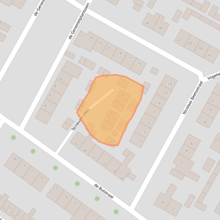 Kaart van postcodegebied 4561NX.