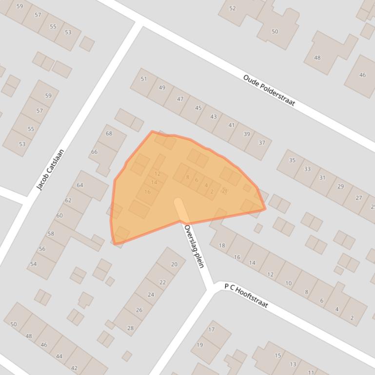 Kaart van postcodegebied 4561NZ.