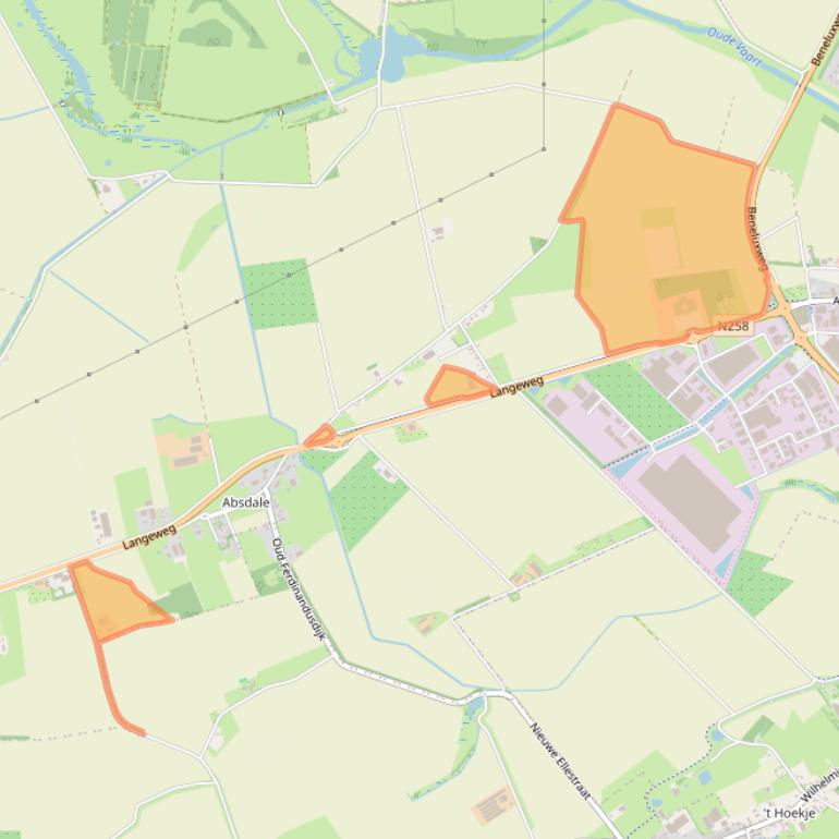 Kaart van postcodegebied 4561RE.