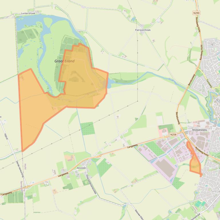 Kaart van postcodegebied 4561RN.