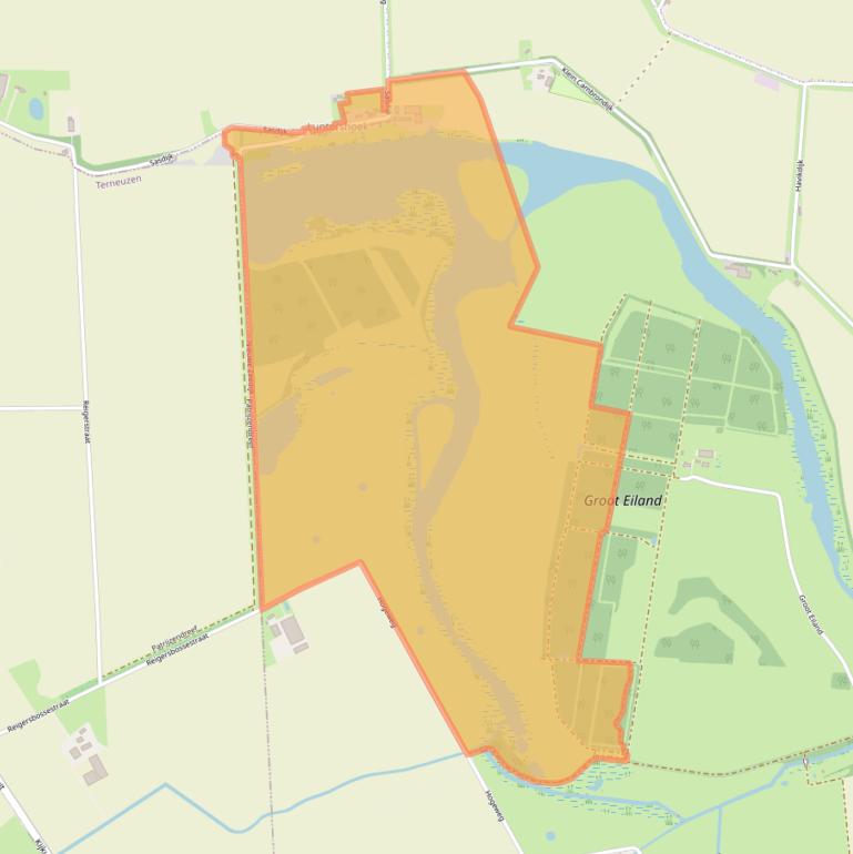 Kaart van postcodegebied 4561RS.