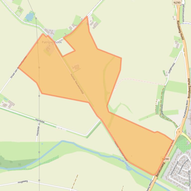 Kaart van postcodegebied 4561RT.