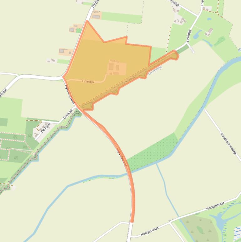 Kaart van postcodegebied 4561RZ.