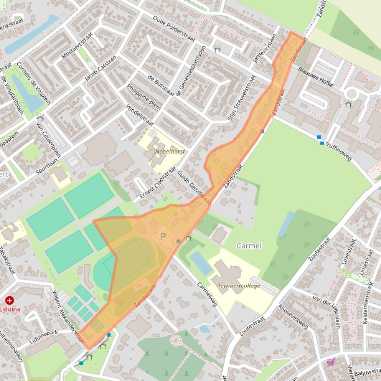 Kaart van postcodegebied 4561SB.