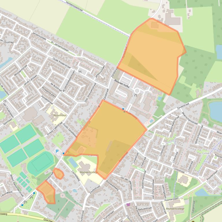 Kaart van postcodegebied 4561SC.