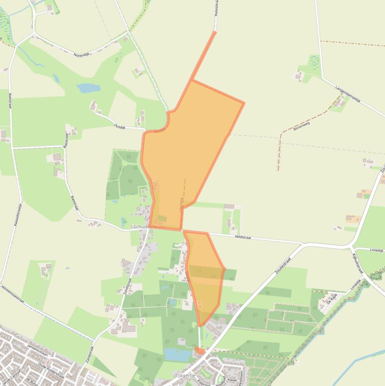 Kaart van postcodegebied 4561SJ.