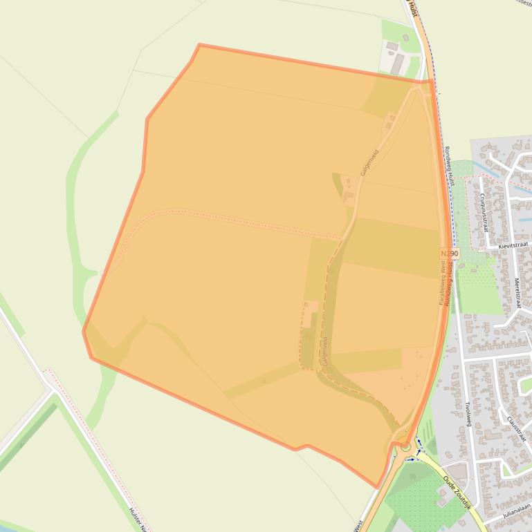 Kaart van postcodegebied 4561SL.