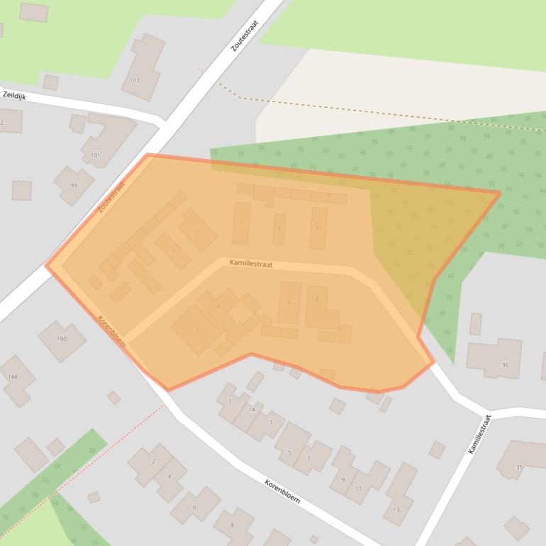 Kaart van postcodegebied 4561TG.