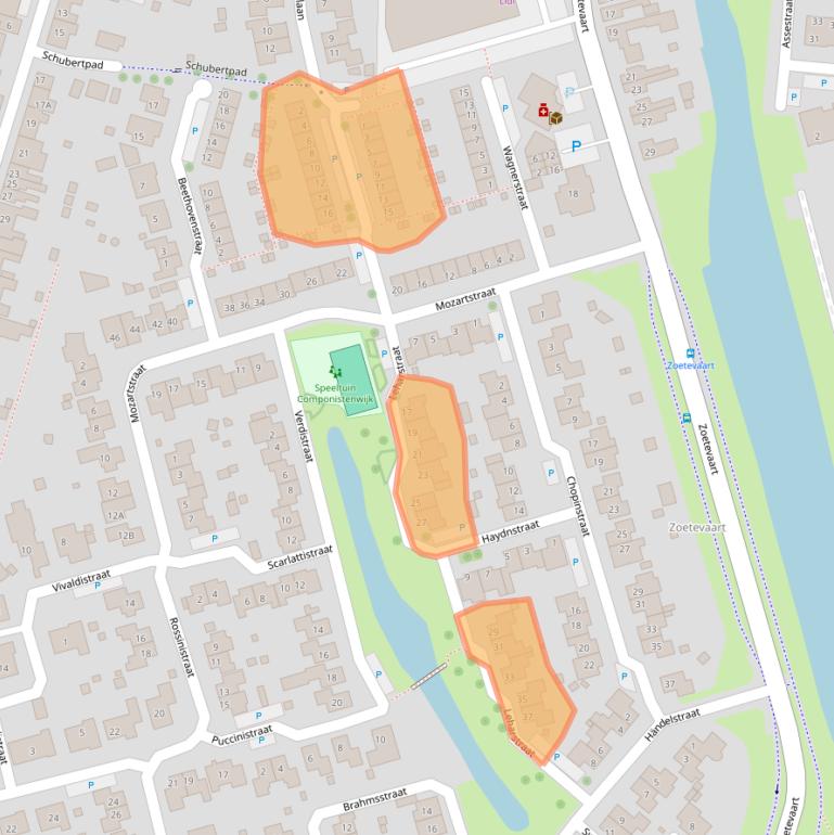 Kaart van postcodegebied 4561VG.