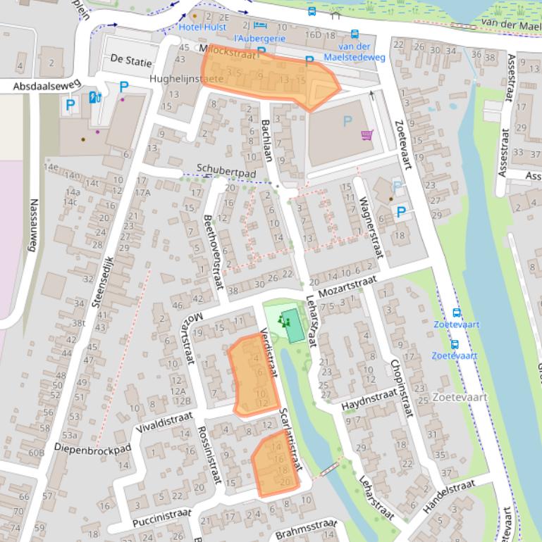 Kaart van postcodegebied 4561VR.