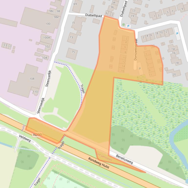 Kaart van postcodegebied 4561VZ.