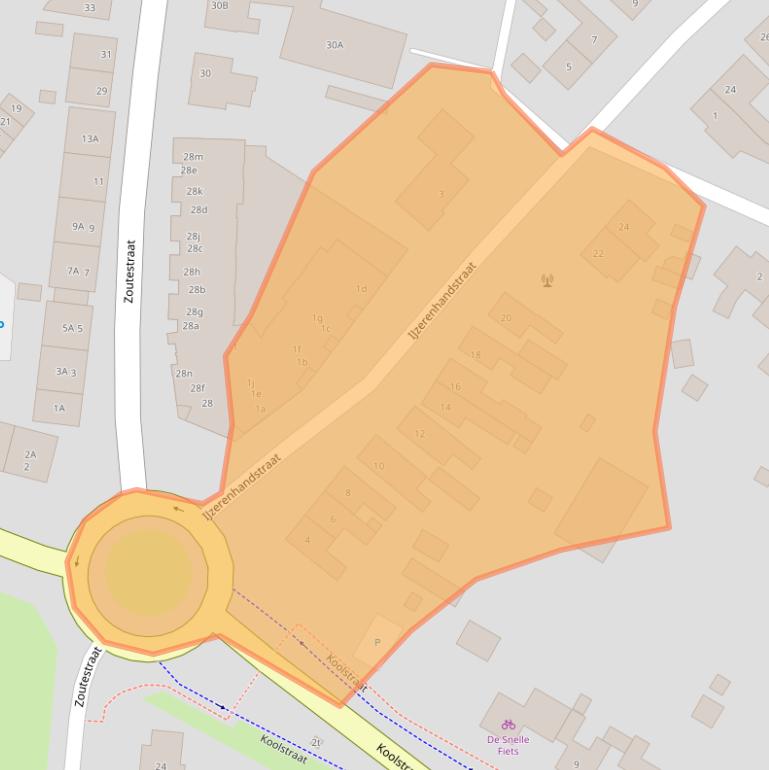 Kaart van postcodegebied 4561WB.