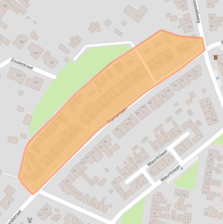 Kaart van postcodegebied 4561WC.