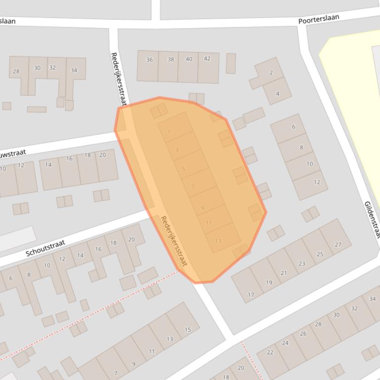Kaart van postcodegebied 4561WT.