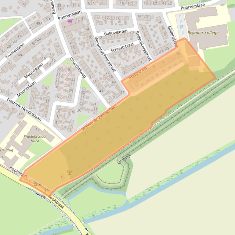 Kaart van postcodegebied 4561WX.