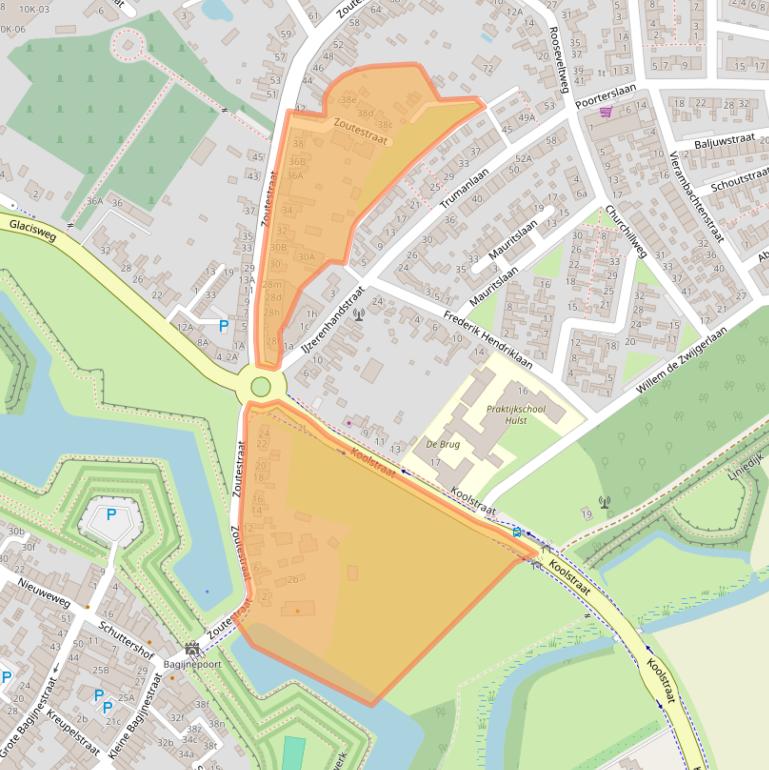 Kaart van postcodegebied 4561XB.