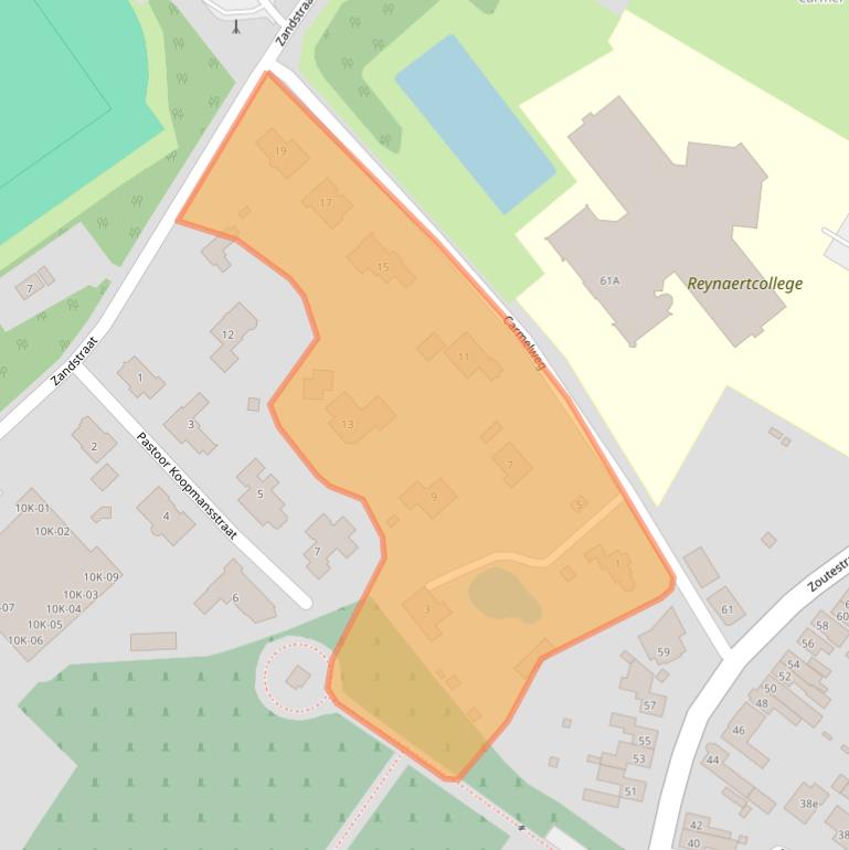 Kaart van postcodegebied 4561XE.