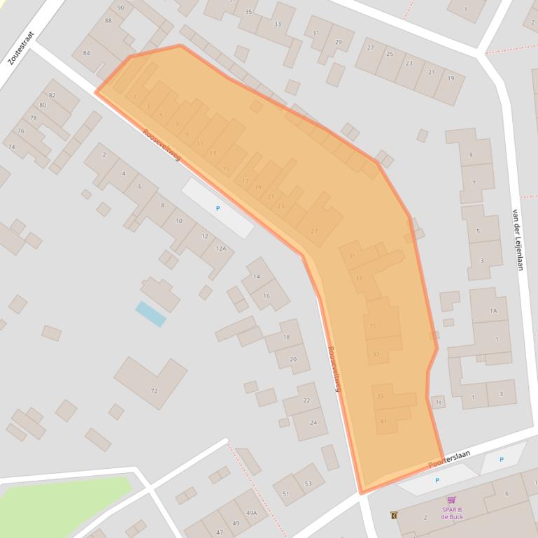 Kaart van postcodegebied 4561XG.