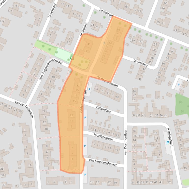 Kaart van postcodegebied 4561XN.