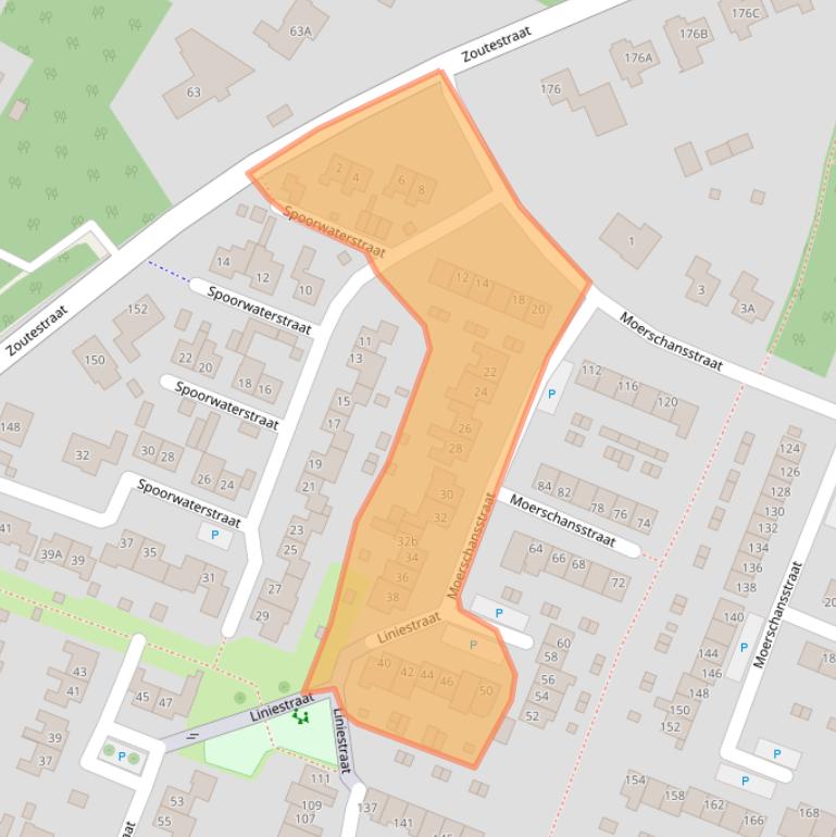 Kaart van postcodegebied 4561ZA.