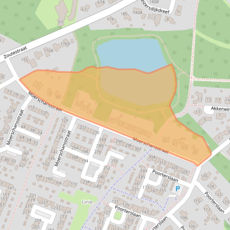 Kaart van postcodegebied 4561ZR.