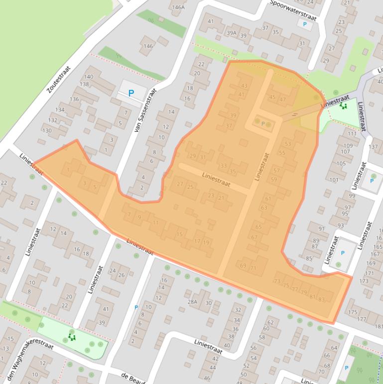 Kaart van postcodegebied 4561ZS.